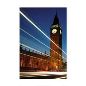  Big Ben at Night by Charlie Symes. Size 15.00 X 22.80 Art 
