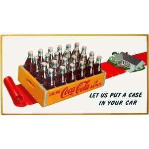   Car Vintage Coke Coca Cola Antique Advertising Poster