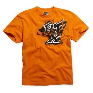 FOX Racing 47072 Boys COLLATERAL Short Sleeve Cotton Tee Shirt Orange 