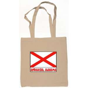 Andalusia Alabama Souvenir Tote Bag Natural