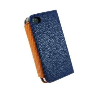  Blue Hand Strap Credit Card Slot Wallet PU leather Case 