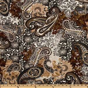   Storm Paisley Brown/Grey Fabric By The Yard Arts, Crafts & Sewing
