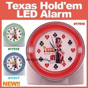  Red Neon Poker Alarm Clock