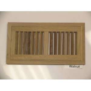   Walnut Flush Unfinished Wood Heat Register / Vent