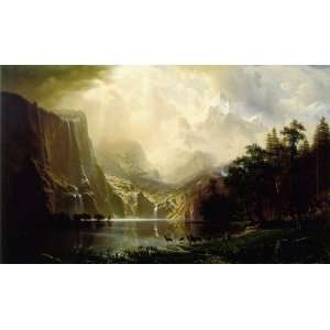 Oil Painting Among The Sierra Nevada Mountains, California Albert Bi