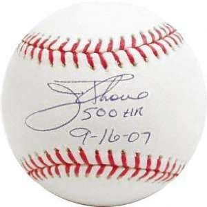  Jim Thome Autographed Baseball  Details 500 HR 39341 