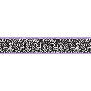 Purple and Black Kaylee Children and Kids Modern Wall Border by JoJO 