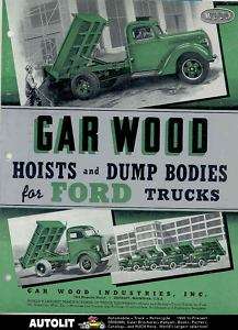 1939 Ford Conventional COE Garwood Dump Truck Brochure  