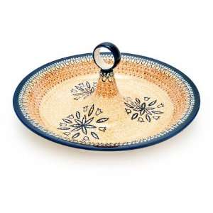  Polish Pottery Fall Moon Large Serving Dish with Handle 