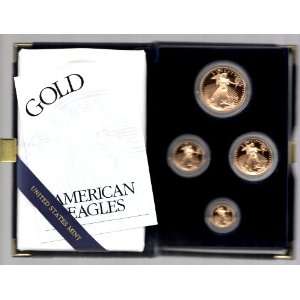  4 Piece Gold Eagle Sets (2010 & Prior   Proof) Everything 