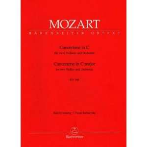 Mozart W.A.Concertone in C Major K 190 Two Violins and Piano Christoph 
