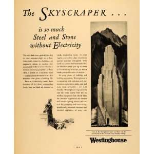   Skyscraper WJZ Radio Station NBC   Original Print Ad