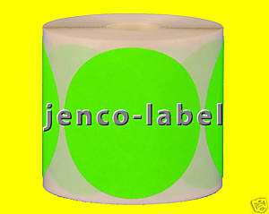 FC3000G,500 3 dia Green Fluorescent Color Code Label  