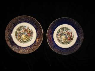 Lot of 2 Imperial Salem China Co. 23 karat gold plates  