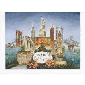 Birchcraft Studios 1144 Iconic New York   Gold Lined Envelope with 