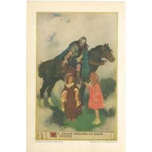  1916 Print Elizabeth Shippen Green Man on Horseback 
