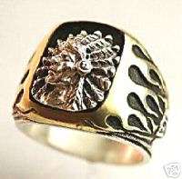 Comanche Chief Mens Flame Signet ring Sterling Silver  
