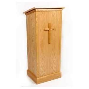  Oak Lectern with Cross Front