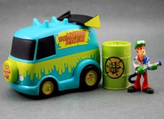 Scooby Doo 5 Mystery Machine Car & Shaggy Goo Crew Vehicle Barrel 