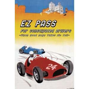  E Z Pass for Constipated Drivers 12X18 Canvas