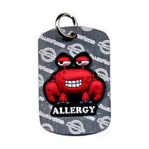  AllerMates Shellfish Allergy Silver Tag Crabby Toys 