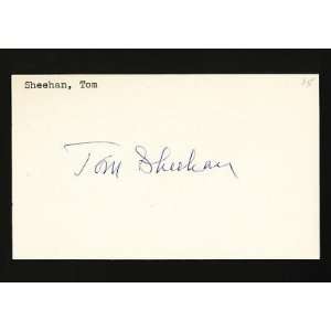  Tom Sheehan Yankees Hand Signed Index Card ~ Psa Coa   MLB 