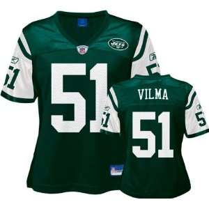  Jonathan Vilma New York Jets Womens Green Replica Jersey 