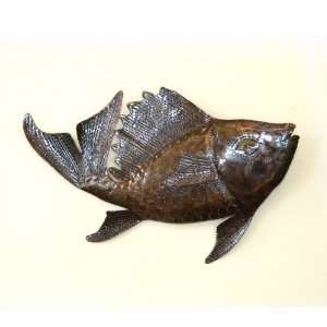   Recycled Oil Drum Fish Wall Art from Haiti   Fish #2