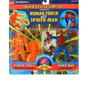  Marvel Team Up  Human Torch and Spider Man Action Figure 