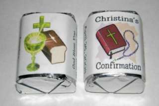 60 CONFIRMATION CANDY WRAPPERS FAVORS  
