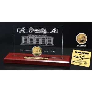  Highland Mint MLB Atlanta Braves Turner Field Gold Coin 