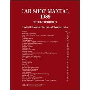  1989 THUNDERBIRD COUGAR Shop Service Repair Manual Book 