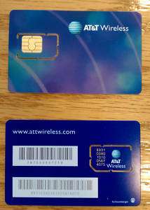 Rare Brand New Old AT&T Blue Sim Card  