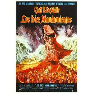  The Ten Commandments (1956) 27 x 40 Movie Poster Spanish 