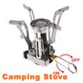   Stainless Steel Camping Stove Outdoor Picnic Cookout Mini Gas Burner