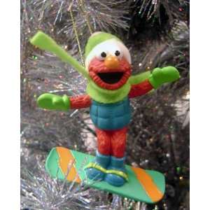   Sesame Street Elmo on a Snowboard Christmas Ornament