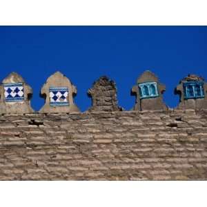  Detail of City Wall, Khiva, Khorezm, Uzbekistan Premium 