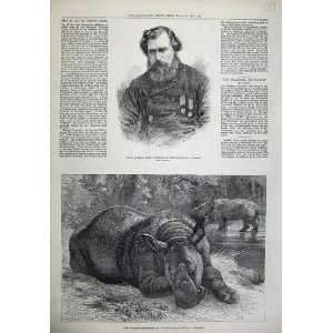  1872 Isaac Jerman Coxswain Life Boat Sumatra Rhinoceros 