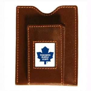  Toronto Maple Leafs Brown Leather Money Clip & Card Case 