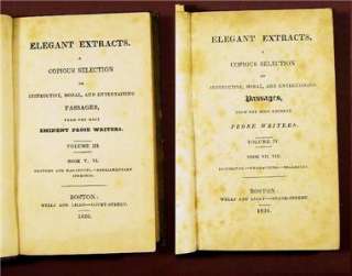 1826 NYC Pub. Elegant Extracts Prose of 18th C Set  