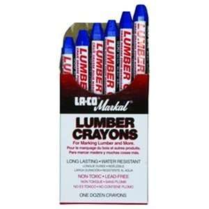  Blue Lead Free Lumber Crayon 500, Pack of 12