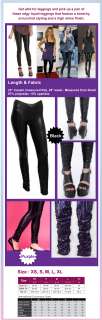 Faux Leather Liquid Glossy Tights Leggings Pants scrunched XS S M L XL