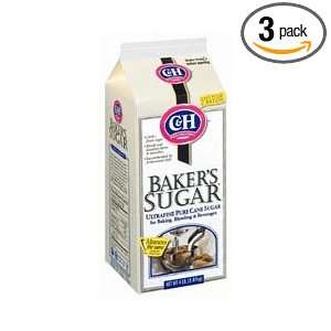 Baker`s Sugar Ultra Fine Pure Cane Sugar 4 lbs. (Pack of 3)