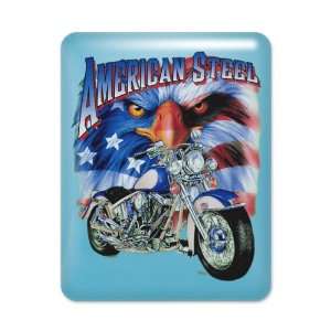  iPad Case Light Blue American Steel Eagle US Flag and 