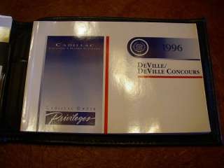 1996 Cadillac Owners Manual DeVille Concours Coupe De Ville  