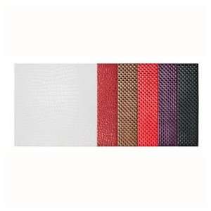   Croco Mastaba Set of Four 15 in Sq Placemats   Glossy Croco White