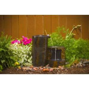  Set of 3 Keyed Basalt Columns Patio, Lawn & Garden