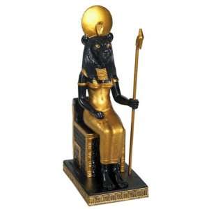  Sitting Sekhmet   Cold Cast Resin   7.25 Height
