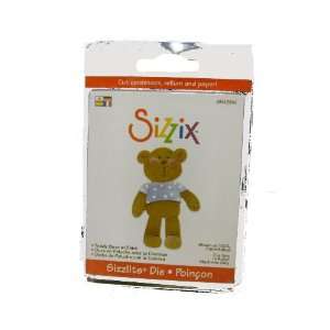  Sizzix Sizzlits Singles Die Small Teddy Bear W/Shirt Arts 