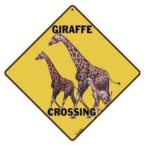  Giraffe Crossing 12 X 12 Aluminum Sign Patio, Lawn 